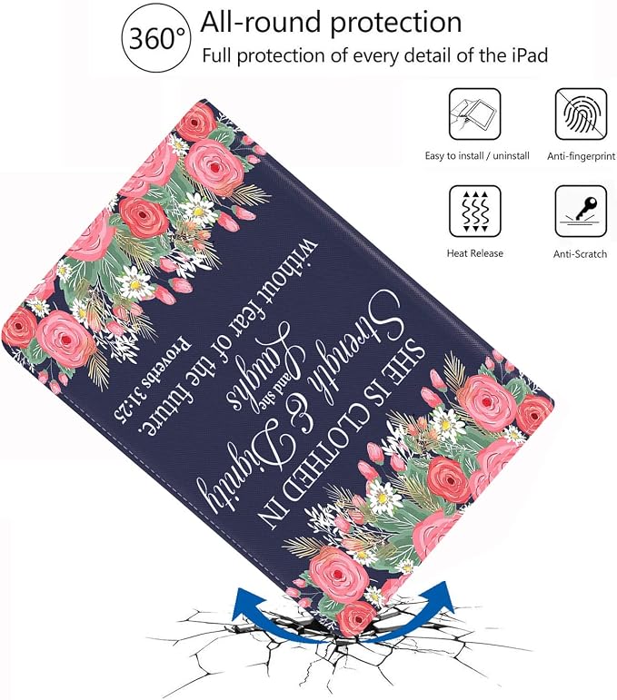 for iPad Mini 6 2021 Case Protective Leather Case Adjustable Stand Auto Wake/Sleep Smart Case for iPad Mini 6th Generation 8.3 Inch - Bible Verse Jeremiah 29:11