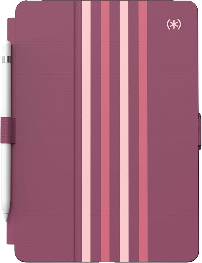 Speck Balance Folio Case for iPad 10.2 Inch (2019-2021) - Drop &amp Camera Protection Slim Multi Range Stand Apple Pencil Holder - Arcadia Navy/Moody Grey
