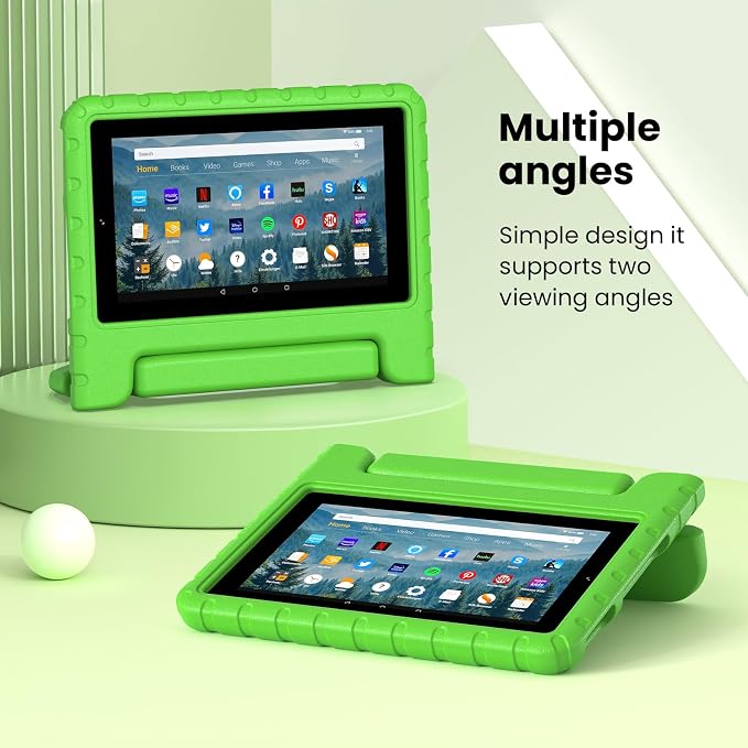 Kids Case for Fire 7 Inch Tablet 9th/7th/5th Generation Tablet (2019/2017/2015 Release) Kid-Proof &amp Shockproof Case Sturdy Soft Durable EVA Protective Cover with Convenient Handle Blue | Foldable
