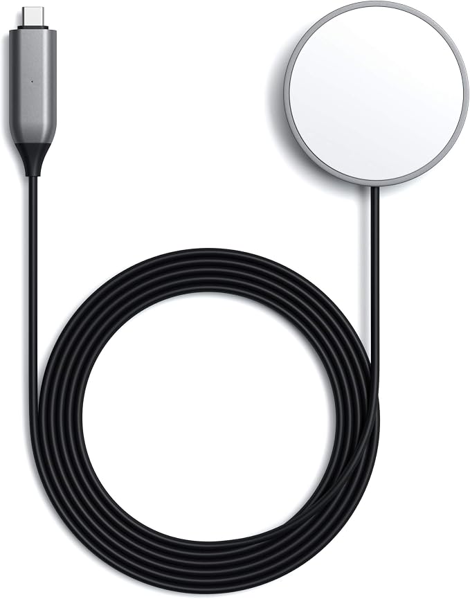 Satechi USB-C Magnetic Wireless Charging Cable and More | Compatible with iPhone 16 Pro Max/16 Pro/16/16 Plus iPhone 15 Pro Max/15 Pro/15/15 Plus and more