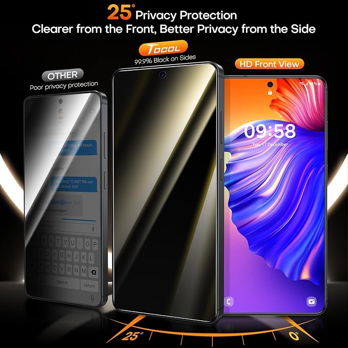 TOCOL for Pixel 2026 Screen Protector Clear | Easy Installation Bubble-Free 9H+ Tempered Glass 11FT Military Grade Shatterproof Anti-Scratch Case Friendly HD 2 Pack