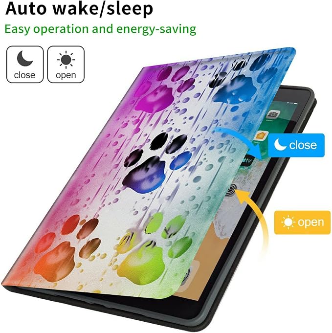 Case for Samsung Galaxy Tab A9 Plus 2023/A11 Plus 2025 11 inch Lightweight Protective PU Leather Smart Stand Cover with Auto Wake Sleep Tablet Case Cover - American Flag &amp Fish