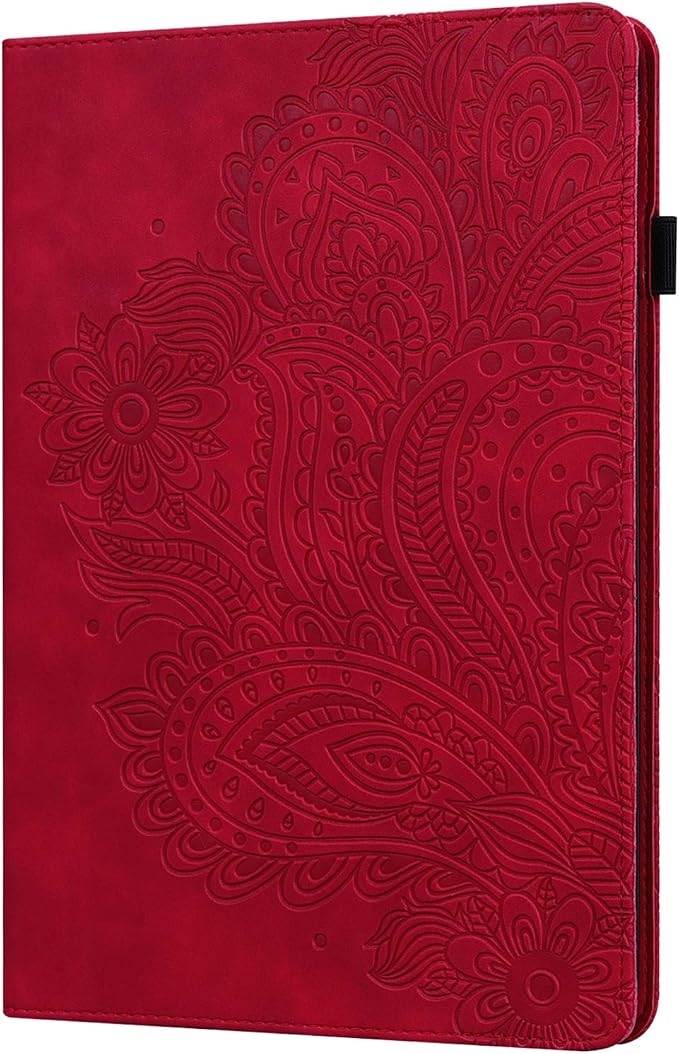 for Apple iPad 10.2 Case 9th/8th/7th Generation Cover (2021/2020/2019) with Auto Wake/Sleep Ultra Thin Lightweight Trifold Stand Folio PU Leather &amp Hard Back Hybrid Cover Almond Blossom