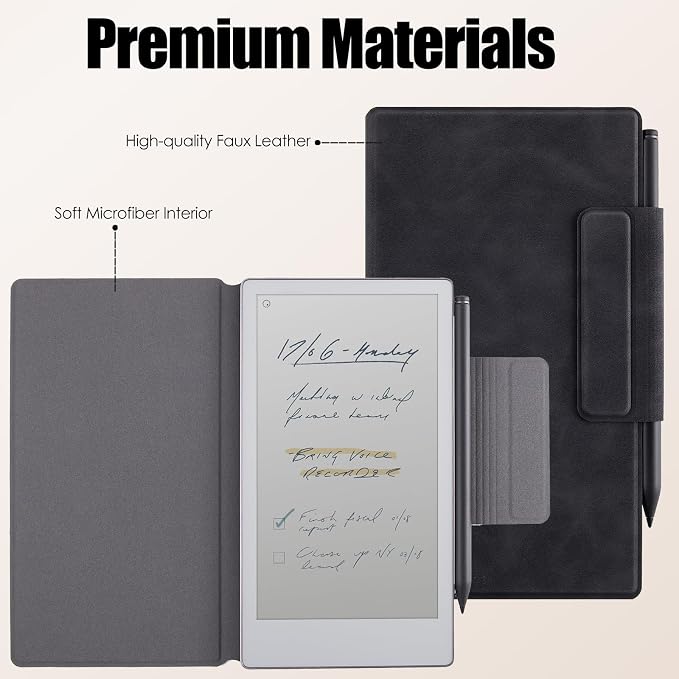 Case for 7.3 Remarkable Paper Pro MovePU Leather Magnetic Cover | PU Leather Protective CoverPen Buckle DesignSlim &amp Thin Lightweightwith Auto Sleep/Wake Dark Blue