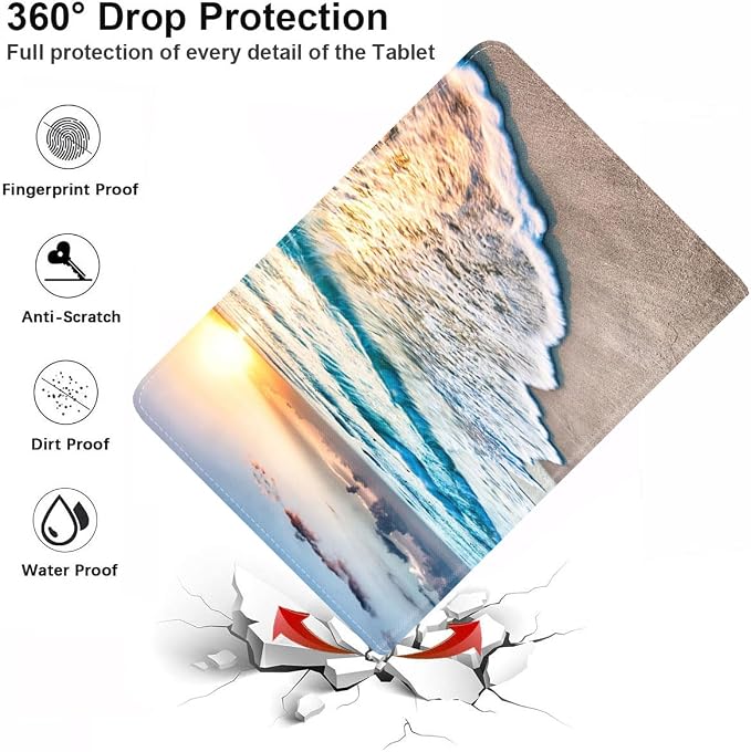 Case for Samsung Galaxy Tab S10 Lite/ S10 FE/ S9 FE 5G 10.9 Inch/ S9 11 Inch - Slim PU Leather Folding Stand Folio Cover with Auto Sleep/Wake American Flag &amp Bullets