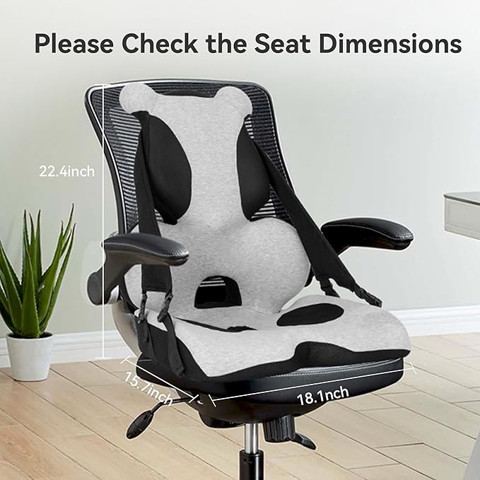Memory Foam Lumbar Support Pillow, Car Seat Cushion, Office Chair Cushion, One Piece Chair Pad, Improve Posture, Sciatica, Hip & Back Coccyx Tailbone Pain