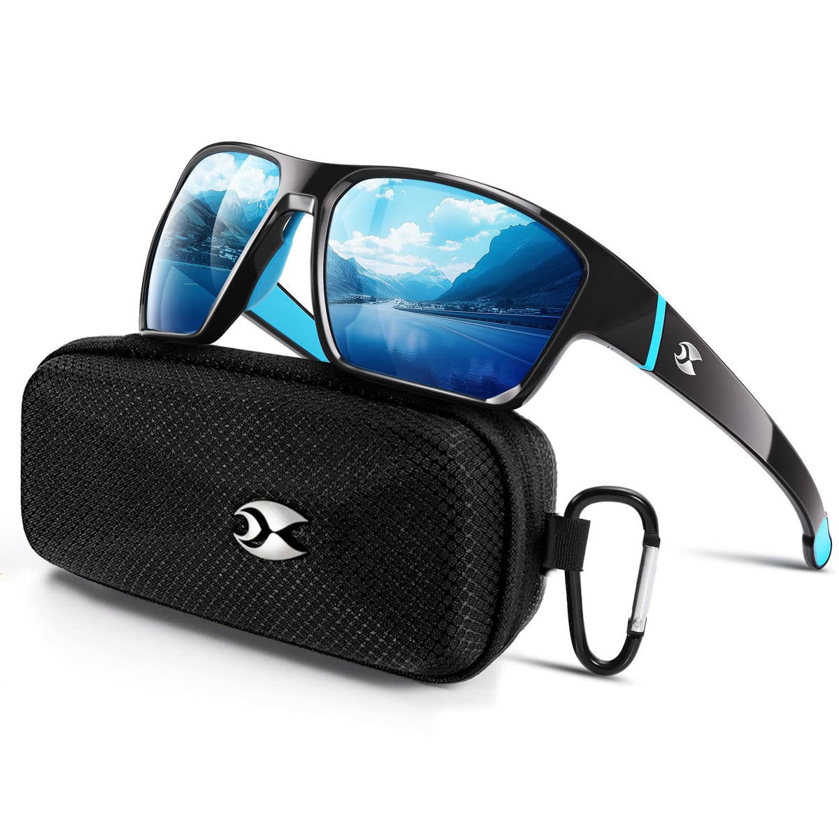suoso UV400 Polarized Sports Sunglasses Men Women, Light TR90 Wrap