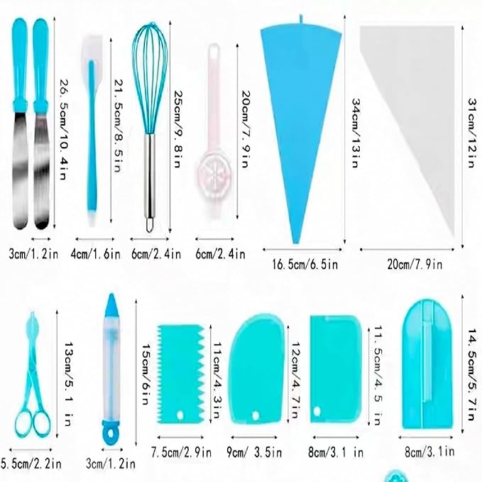 322-Piece wilton decorating set Piping Tip Starter Cake Decorating and Baking Set with Cake Rotator + Offset Spatula + Decorating Nozzle Set, Baking Tools and Cake Making Set