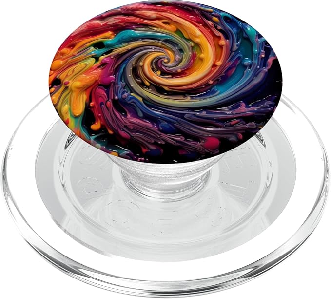 Rainbow Swirl in Oil Paint Style Pride Rainbow PopSockets Adhesive PopGrip