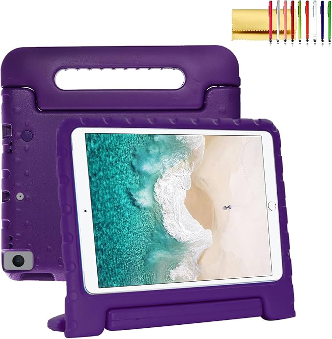 Dteck Kids Case for iPad 10.2 - Shockproof Rugged EVA Handle Stand Child Proof Case for iPad 9/8/7 Generation Black