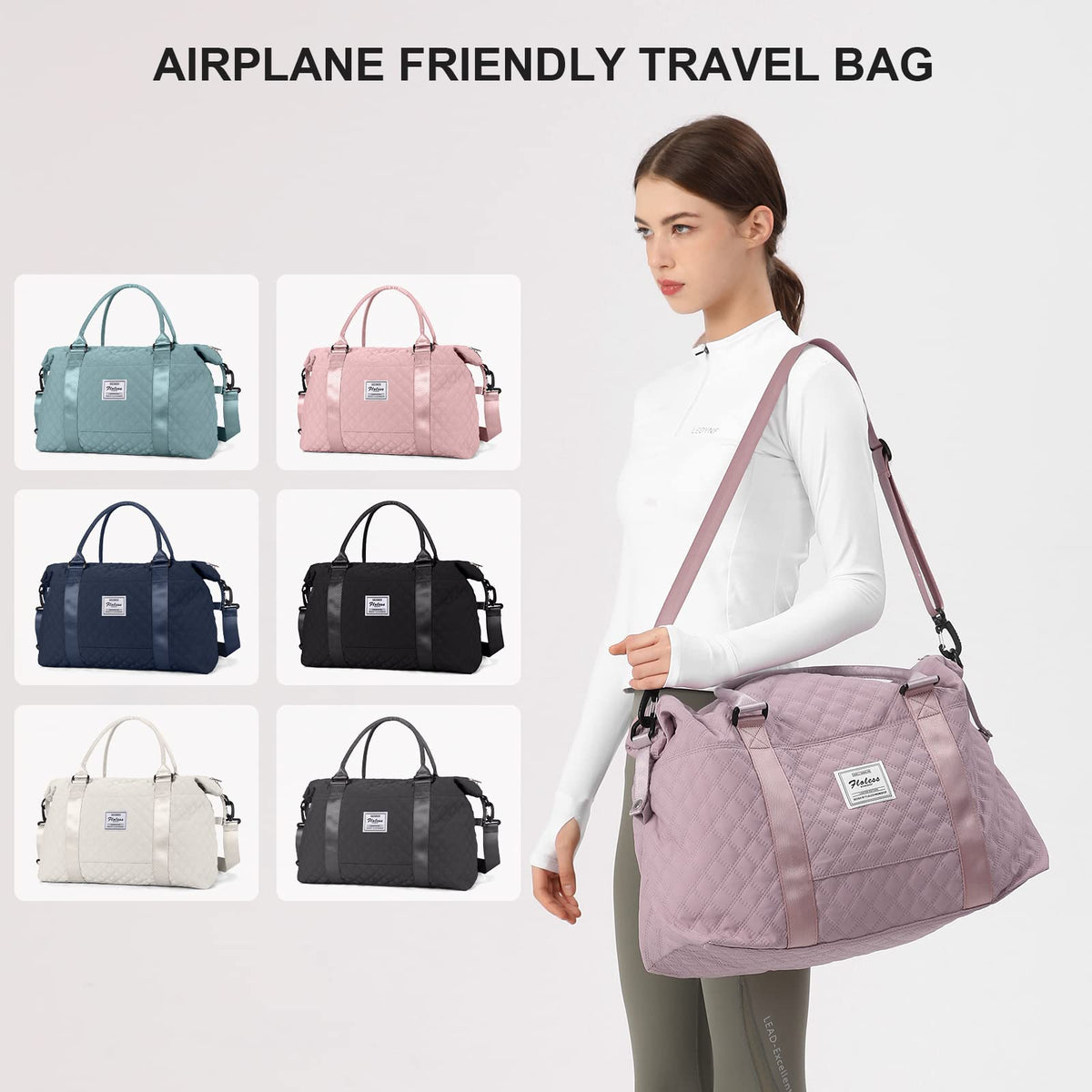 Travel Duffel Bag,Overnight Weekender Bags for Women with Wet Pocket