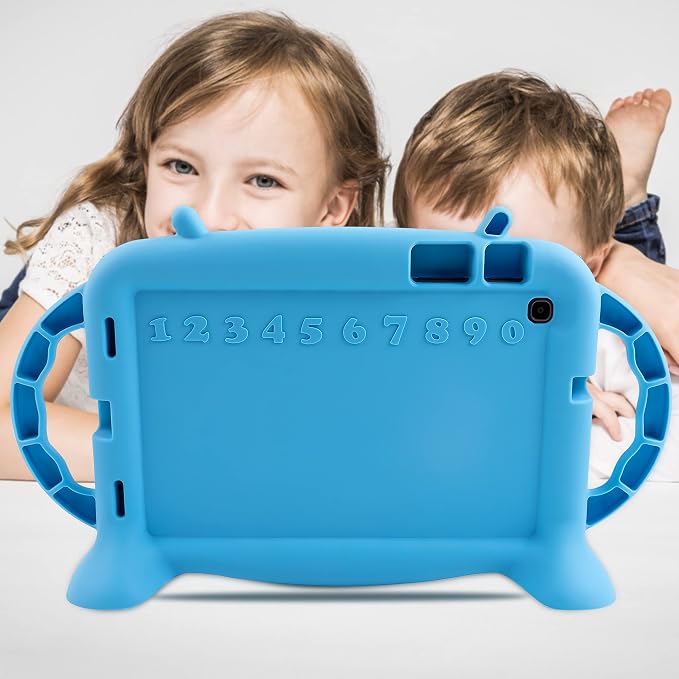 Case for Samsung Galaxy Tab A 8.4 SM-T307 (2020) - Shockproof Silicone Kids Friendly Soft Protective Cover with Handles for Galaxy Tab A 8.4 2020 Release - Stands on Its Own (Blue)