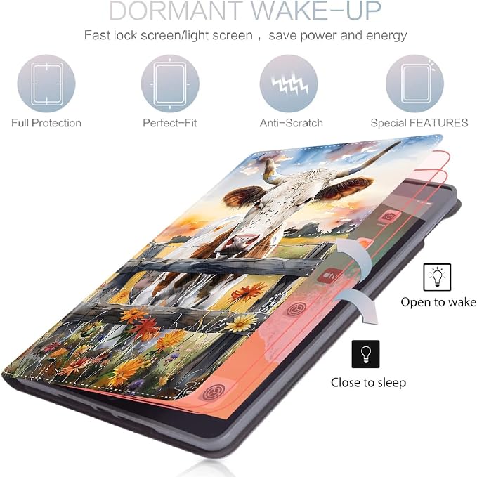 Case for Samsung Galaxy Tab S10 FE Plus 13.1 Inch 2025 Model (SM-X620/X626)Slim Folding Stand Cover with Auto Wake/Sleep for Samsung Galaxy Tab S10 FE Plus ，Painting Autumn Trees