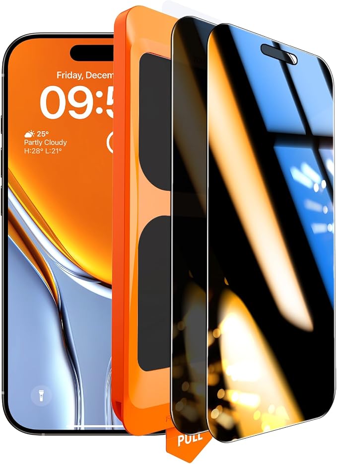 TOCOL for iPhone Air Screen Protector 9H Hardness Military Grade Shatterproof HD Tempered Glass Full Coverage Easy Installation 2 Pack