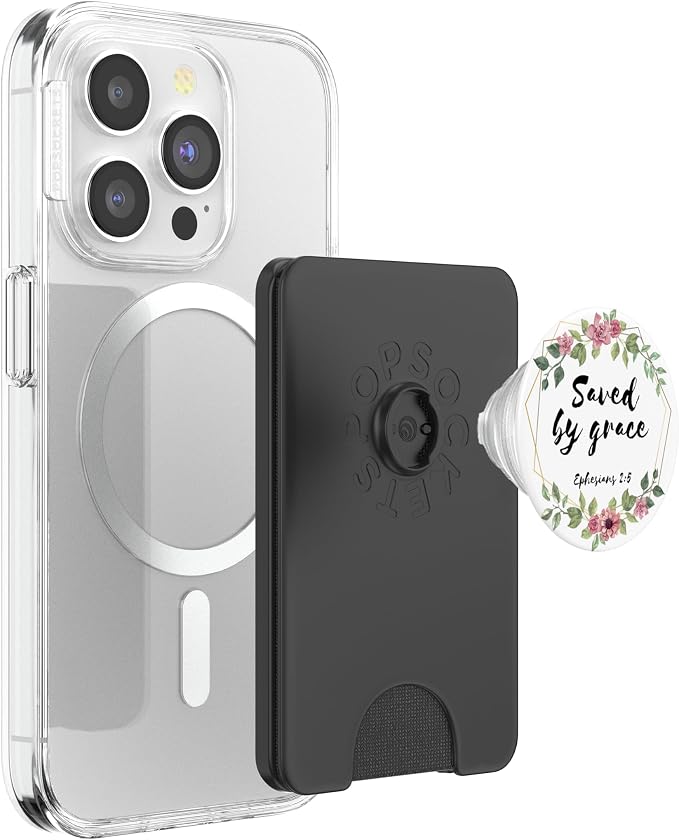 Saved By Grace Ephesians 2:5 Christian Bible Verse Gift PopSockets Adhesive PopGrip
