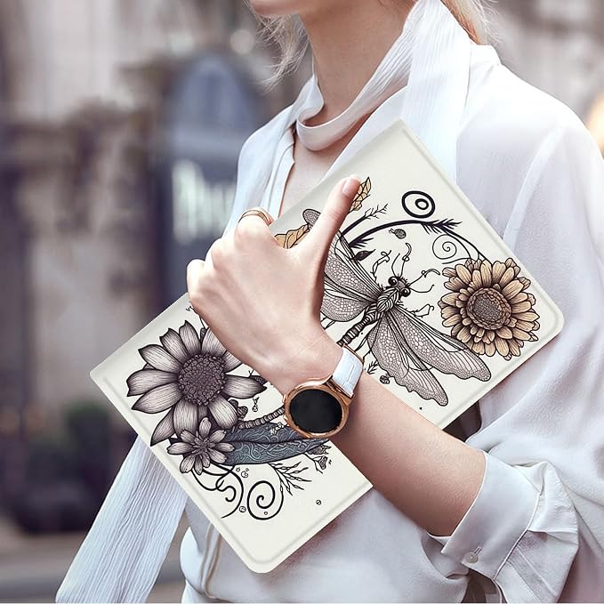 FUYOCWE for iPad Pro 13 Inch Case (M47th Generation2024 Model A2925A2926A3007)PU Leather Slim Folding Stand Case for iPad 13 7th GenAuto Sleep Wake Cover -A Dream Catcher Wolf