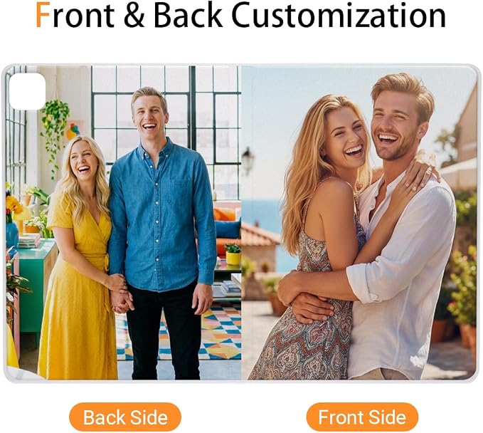Custom Case for iPad Air 3rd Generation 2019 / iPad Pro 2017 10.5 inch Personalized Customized Picture Logo Text Name PU Leather Tablet Cover Premium Folio Flip Stand Case Auto Wake/Sleep