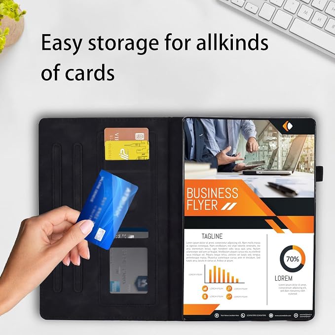 Case for Lenovo Idea Tab 11 Inch 2025 TB-336ZU/TB-336FUMotorola Moto Pad 11 2026PU Leather Multi-Angle ViewingMagnetic Folio Adjustable Stand Shell Foldable Card Holder Woman ManGreen