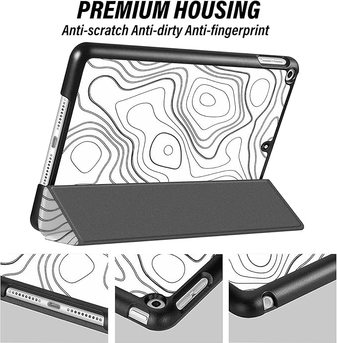 Compatible with iPad 10.2 inch Case 9th /8th /7th Generation Case (2021/2020/2019) Auto Sleep/Wake Cover Cute Abstract Aesthetic Preppy Women Girls-Black Bling Glitter Shiny Sparkly