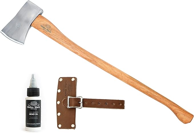 1844 Helko Werk Germany Classic Expedition - 4.5lb Felling Axe - Made in Germany Large Felling Axe for Heavy Duty Felling Trees, Cutting Wood and Timber - Head 4.5lb, Handle 35in. (Expedition) #10497