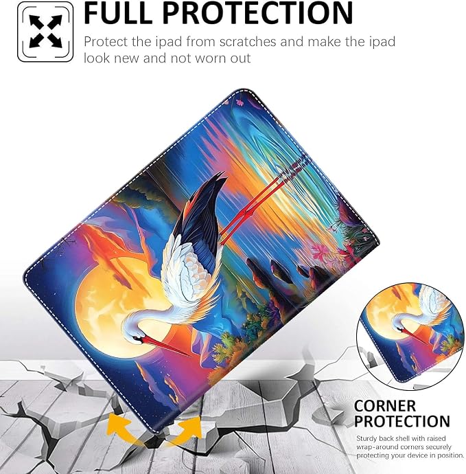 Case for New iPad (A16) 11th Generation 11 Inch 2025 for iPad 10th Generation 10.9 2022 Multi-Angle Smart Stand Cover Auto Sleep/Wake Halloween Panda Wizard and Pumpkin