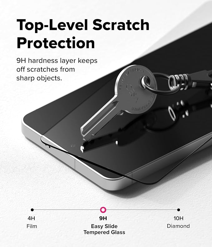 Ringke for Samsung Galaxy A35 5G Screen Protector [Easy Slide 2 Pack] | Easy Installation with Alignment Tool Case Friendly Premium 9H Hardness Tempered Glass