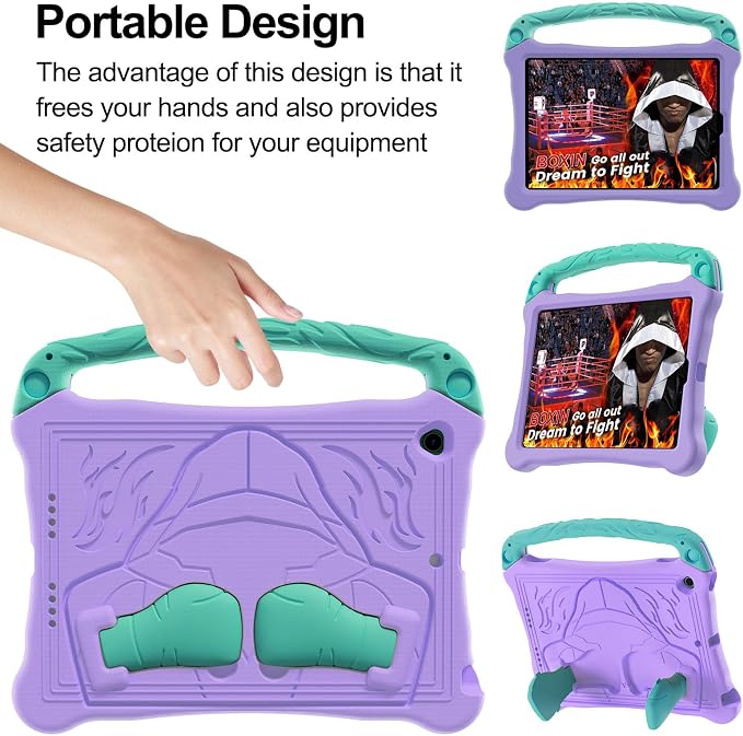 Dteck for iPad Air 3rd Gen (2019) / iPad Pro (2017) Case 10.5 Shockproof Protective Case with Kickstand Hard Plastic Shell 3-Layer Protection Drop Proof Sturdy Rugged Tablet Cover (Aqua+Rose)