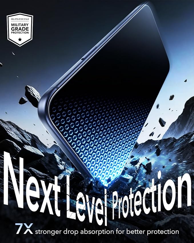 ESR 2 Pack Armorite for iPhone 17 Pro Privacy Screen Protector | Military-Grade Shatterproof 28° Anti-spy UltraFit Tray 9H+ Tempered Glass Auto Dust Removal and Bubble Free