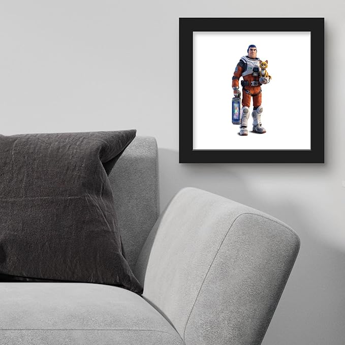 Trends International Gallery Pops Disney Pixar Lightyear - Buzz Lightyear and SOX Wall Art Wall Poster, 12" x 12", Black Framed Version