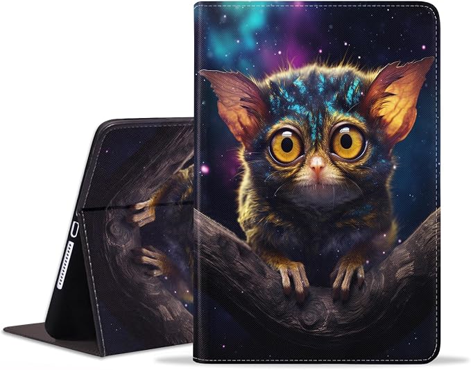 Case for iPad 6th/5th Generation (2018 2017 Model 9.7 Inch) iPad Air 2/Air 1 (9.7 Inch) Slim PU Leather Stand Folio Cover with Auto Wake Sleep African Woman Wolf
