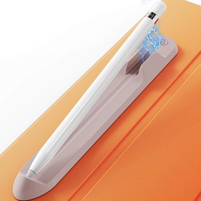 AHASTYLE Removable iPencil Holder [Magnetic Attach] Strong Adhesive Holder Sticker Silicone for Apple Pencil 1st &amp 2nd Generation (Black) | [Magnetic Attach] Strong Adhesive Holder Sticker for iPa