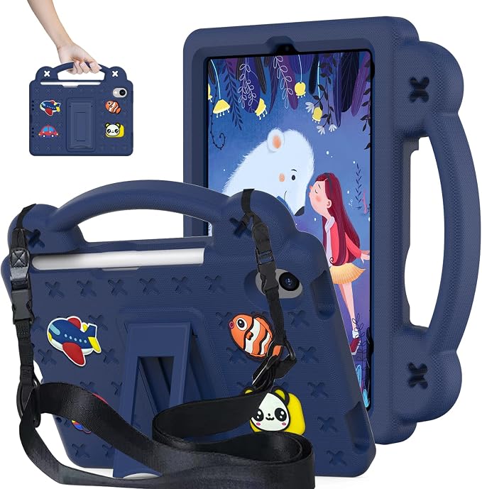 YRH for iPad mini A17 Pro Case 2024/iPad Mini 6 Kids Case 2021EVA Shockproof Cover for iPad mini 7th/6th Generation 8.3-inch with Stand Handle Strap Green