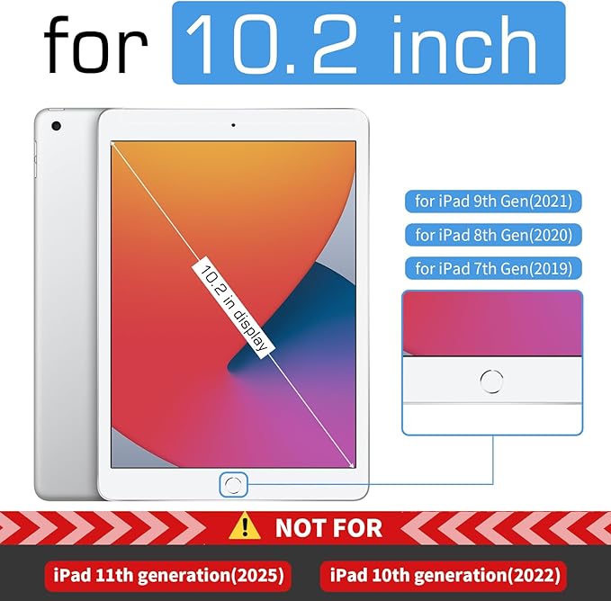 ZenRich Shockproof Case for iPad 9th/8th/7th Generation 10.2 inch 2021/2020/2019, Heavy Duty Rugged Case with Pencil Holder/360° Rotating Kickstand/Handle/Carrying Strap, CronflowerBlue