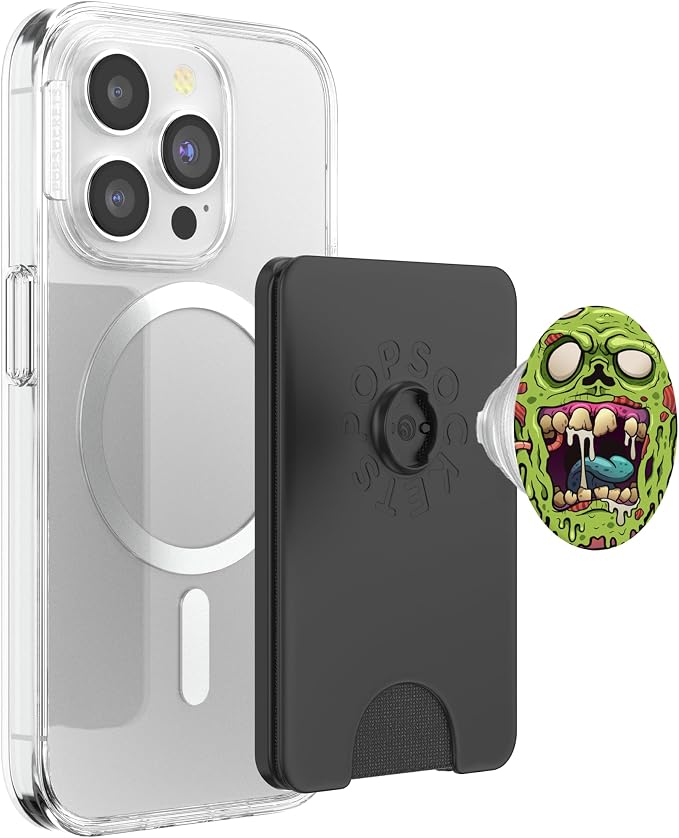 Slimey Horror Movie Zombie Face PopSockets PopGrip: Swappable Grip for Phones &amp Tablets PopSockets Adhesive PopGrip