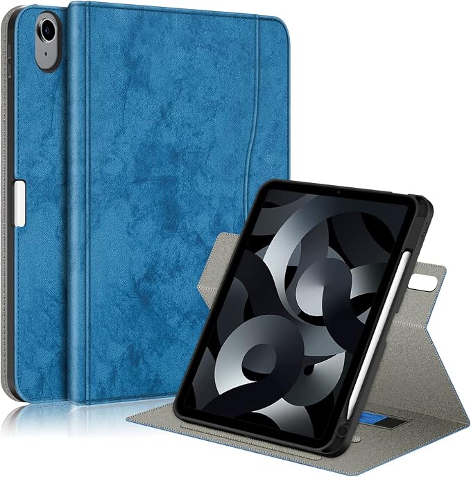 for iPad 10th Generation Case 10.9 inch 2022 with Pencil Holder PU Leather Smart ipad 11th A16 11inch Cover Model: A2696 /A2757 / A2777 Auto Sleep/WakeBlack
