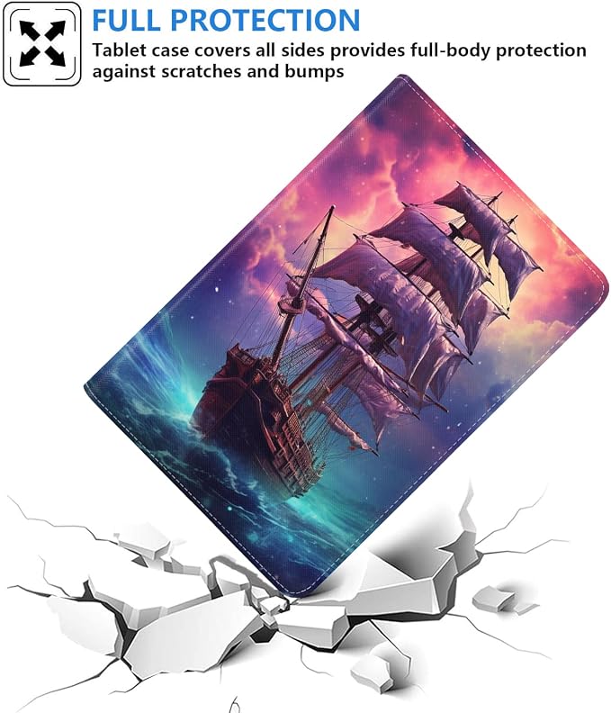 Case for Samsung Galaxy Tab S10 Plus 2024/ S9 Plus/ S9 FE Plus 5G 12.4 Inch 2023 Slim PU Leather Stand Folio Cover with Auto Wake Sleep Abstract Paint Dogs