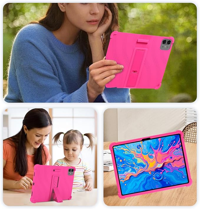 Case for TECLAST Artpad Pro 12.7-Inch Tablet – Shockproof Silicone Protective Cover with Kickstand Drop-Resistant Business Style (Black)