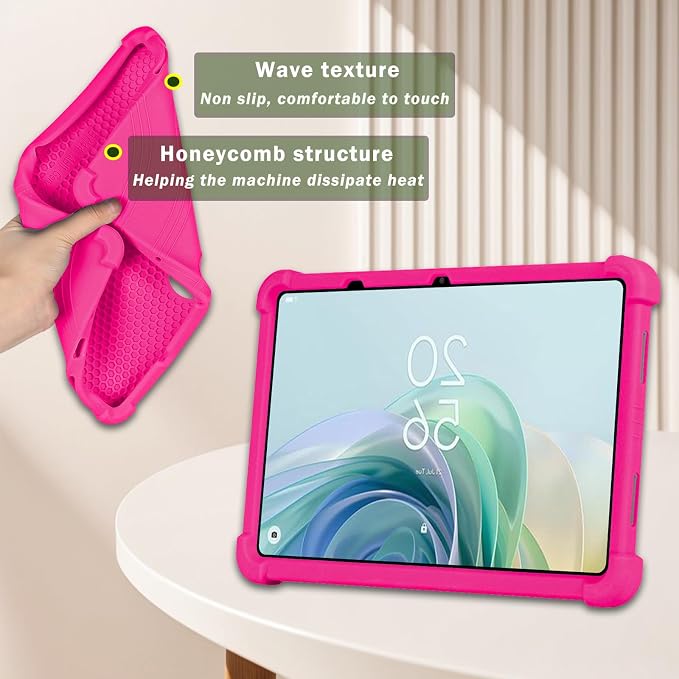 ATOOZ for TCL NXTPAPER 11/Tab 11 Gen 2 Tablet Case 11 inchBlack | Soft Silicone Shockproof Protective Cover Case for TCL Tab 11 Gen 2 Tablet with PC Stand