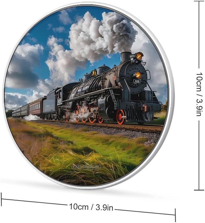 Vintage Steam Engine Train Wireless Charger Portable Charging Pad | LightweightAll Smartphone