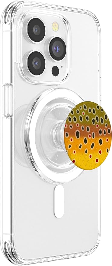 Brown Trout Pattern Fish Art Trout Fishing Fly Fishing Gift PopSockets Adhesive PopGrip