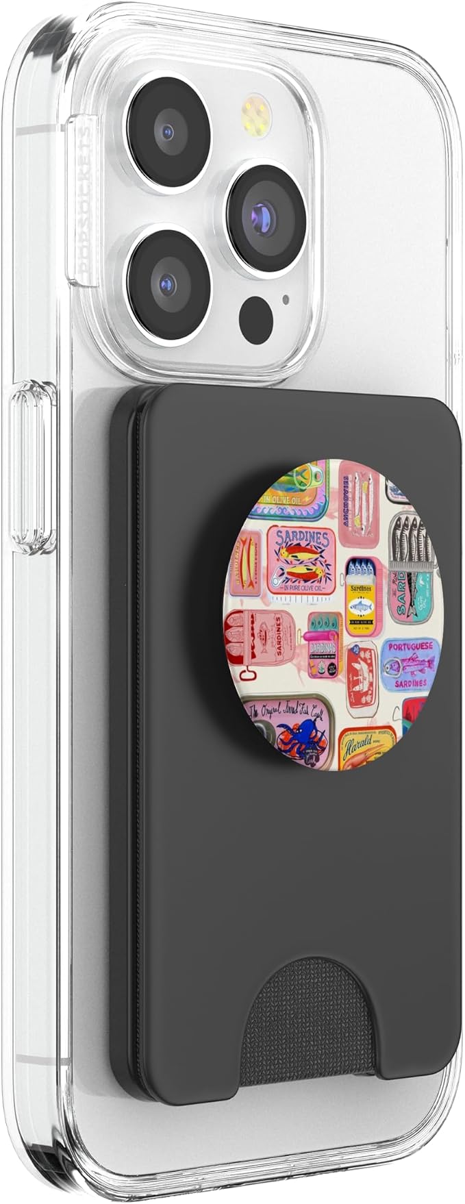 Retro Sardine Tin Canned Fish European Summer Scrapbook PopSockets Adhesive PopGrip
