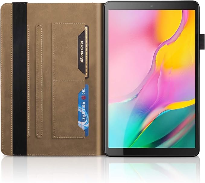 Case for Samsung Galaxy Tab A 8.4'' 2020 SM-T307 PU Leather Folio Stand Cover Protective Shell Lightweight with Pencil Holder Card Pocket Elastic Belt for Galaxy Tab A 8.4 Tablet 2020 - Brown