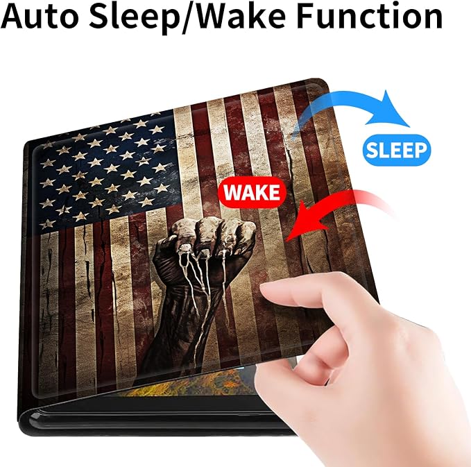 Case for 7 All-New Kindle Paperwhite (12th Generation 2024) and Kindle Colorsoft Signature Edition CoverSlim PU Leather Smart Cases with Auto Wake/Sleep-Black Cat Night Sky