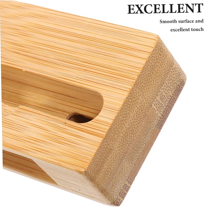 Angoily Wooden Phone Holder Desk Stand Bracket Echo Resonance Sound Amplifier