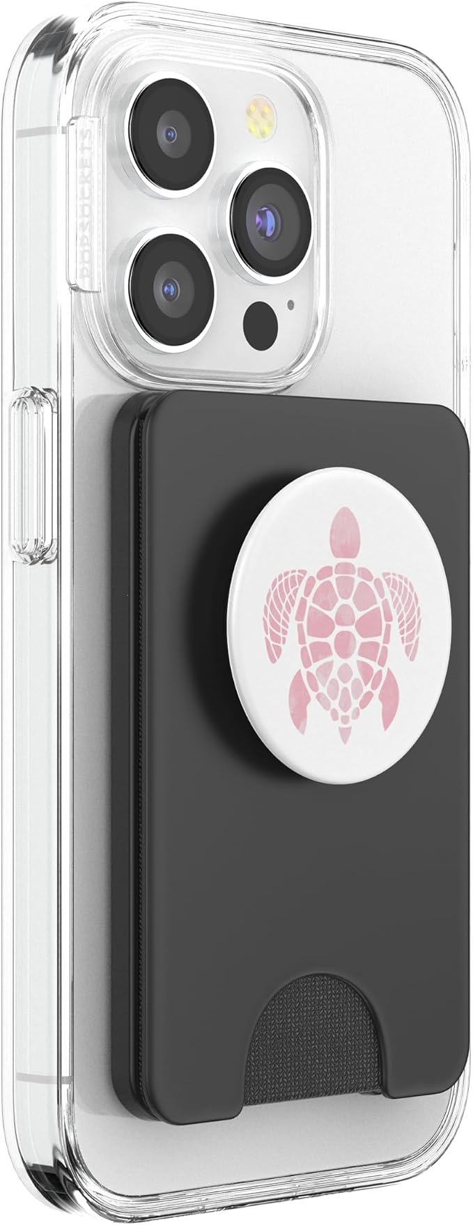 Pink Pattern Turtle phone grip Turtles on a white look PopSockets Adhesive PopGrip