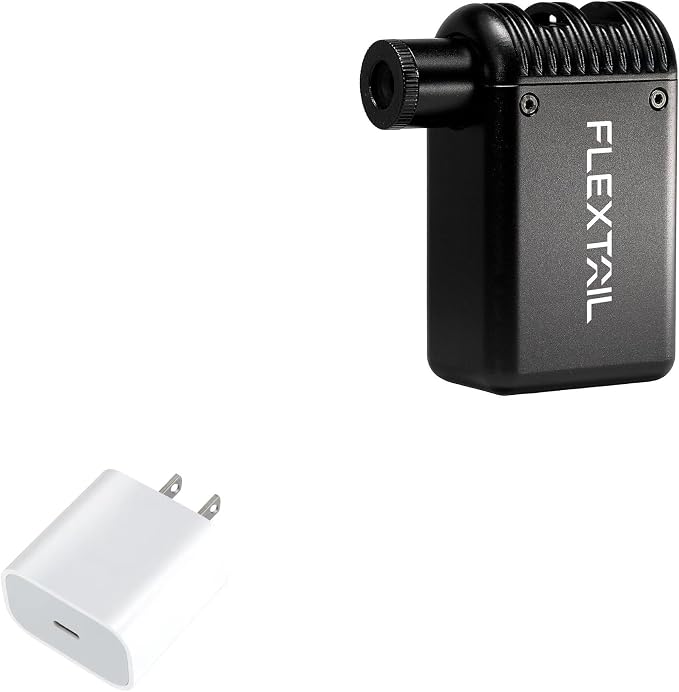BoxWave Charger Compatible with Flextail Tiny Bike Pump - PD GAN miniCube (30W) 30W Tiny PD GAN Type-C Wall Charger - Winter White