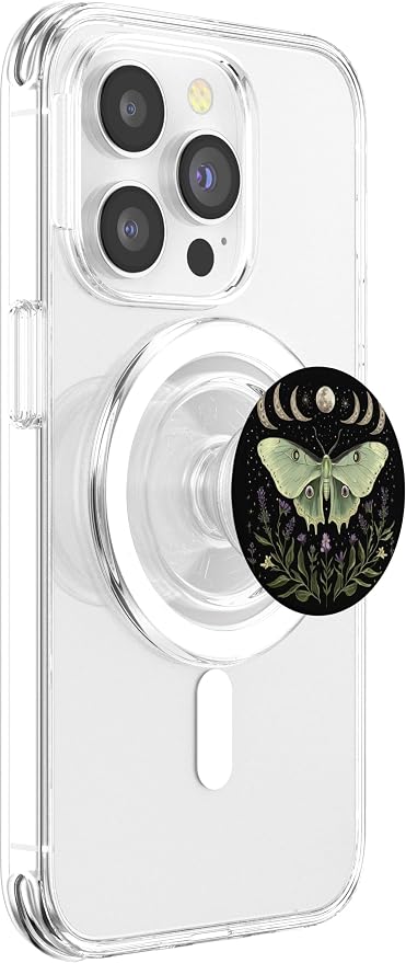 Luna Moth Lover Moon Phase Entomology Bug Flying Insect PopSockets Adhesive PopGrip