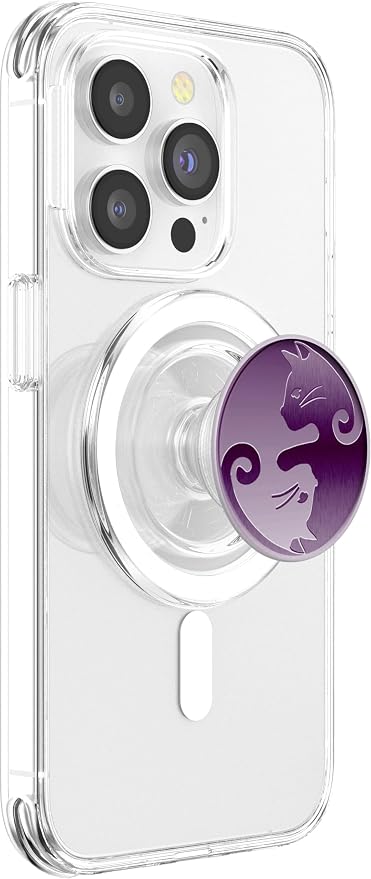 Yin Yang Cats Purple PopSockets Adhesive PopGrip