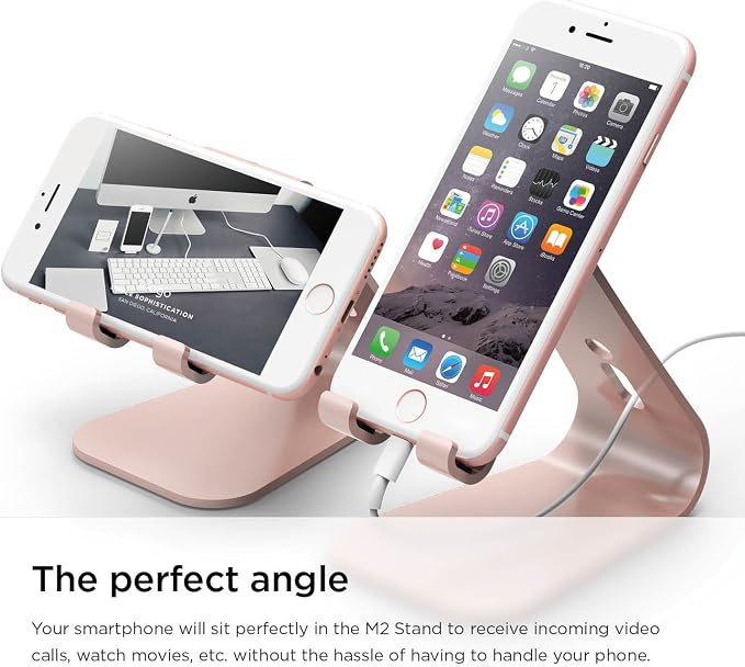 elago M2 Stand for All iPhones and Galaxy Smartphones (Angled Support for FaceTime) (Black)