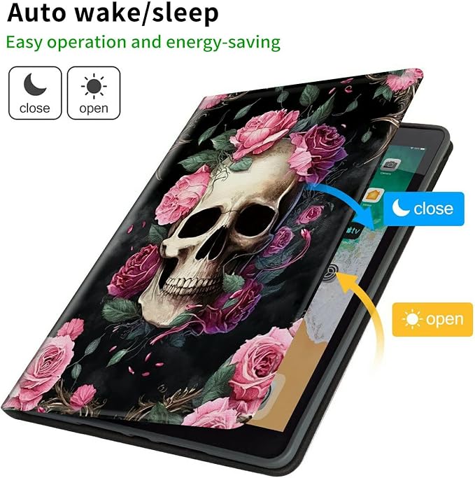 Case for Samsung Galaxy Tab A9 Plus 2023/A11 Plus 2025 11 inch Lightweight Protective PU Leather Smart Stand Cover with Auto Wake Sleep Tablet Case Cover - American Flag &amp Fish